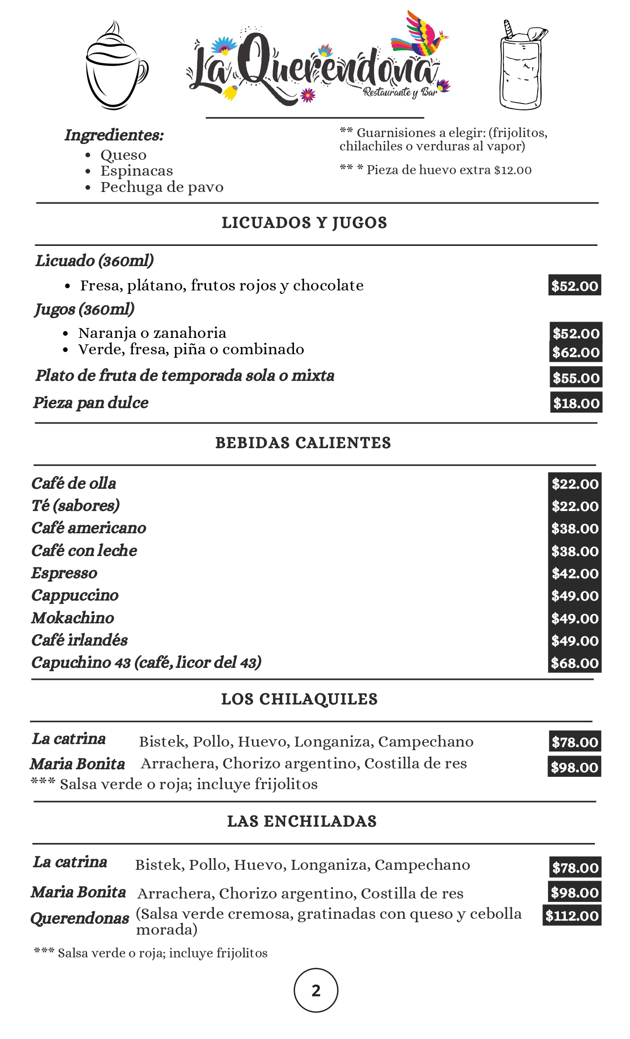 Menú 2
