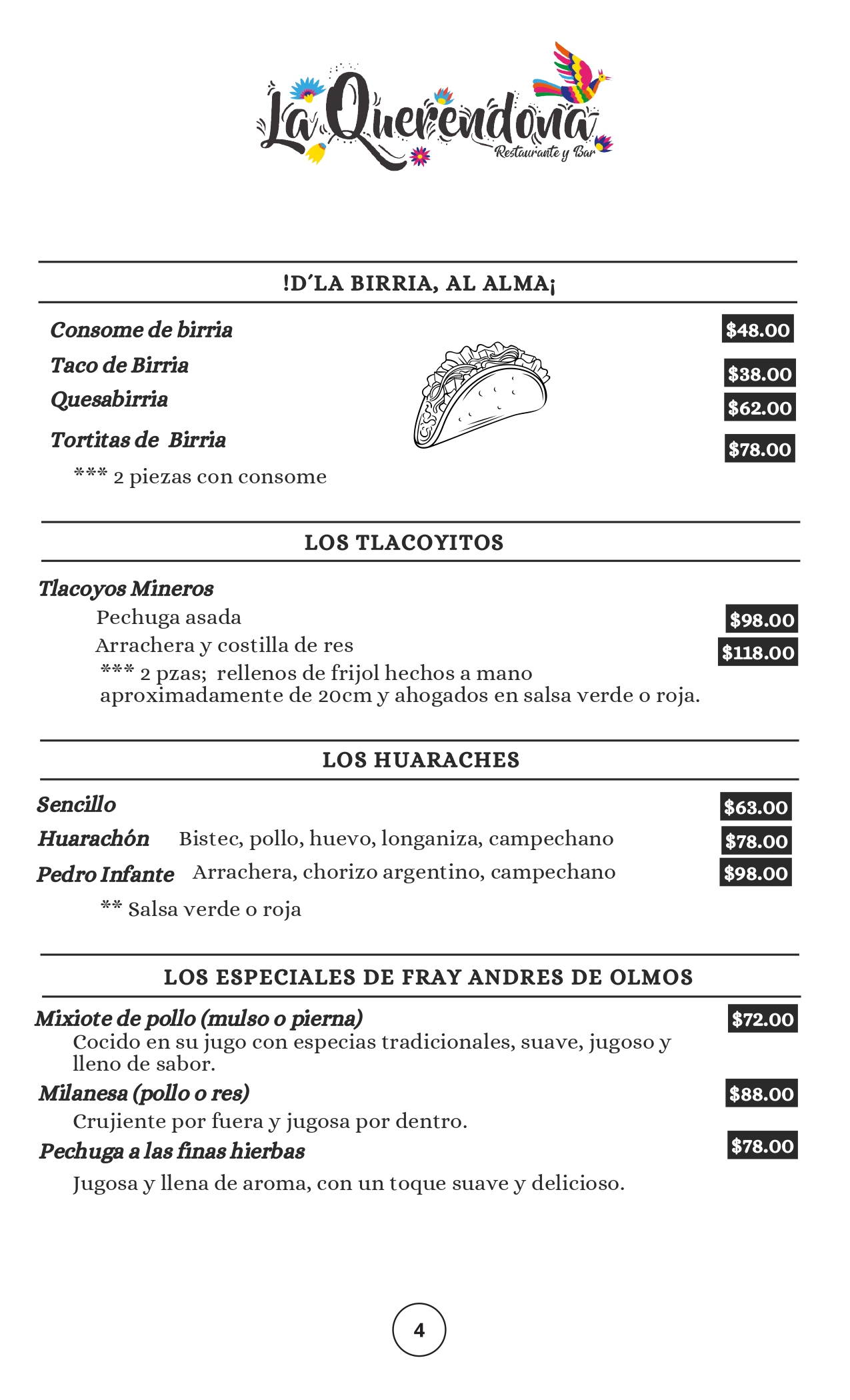 Menú 4